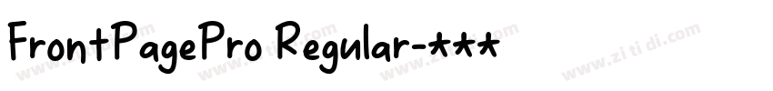 FrontPagePro Regular字体转换